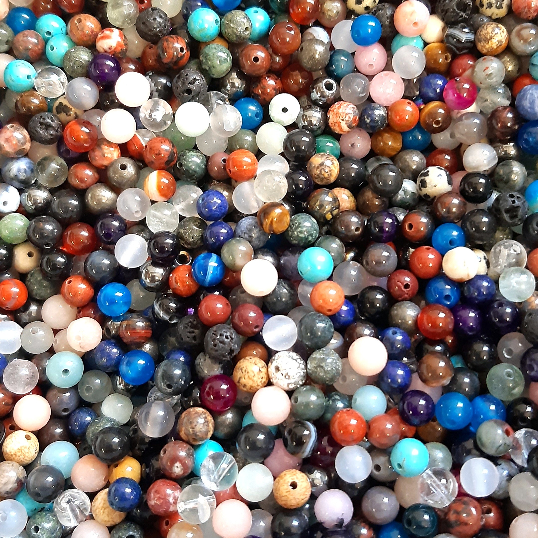 10 mm Rose Calcédoine perles rondes pierres précieuses Colliers 36" 
