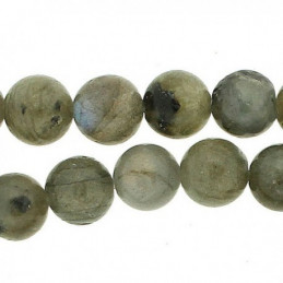 Fil de 64 perles rondes 6mm 6 mm en labradorite