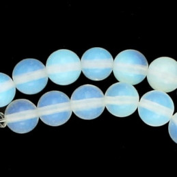 Fil de 48 perles rondes 8mm 8 mm en pierre de lune synthétique
