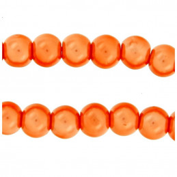Lot de 105 perles Nacrées 8mm 8 mm - Orange