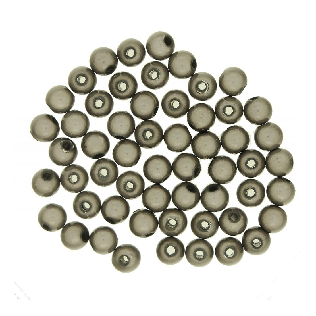 Lot de 100 perles miracles magiques 6mm 6 mm - Gris fonçé