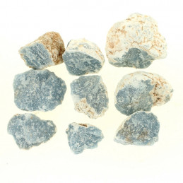 Lot de 400 grammes de plaque d'angélite bleue du Pérou pierres brutes