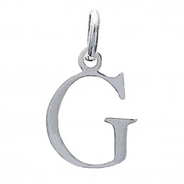Pendentif Initiale simple lettre G en argent + chaine