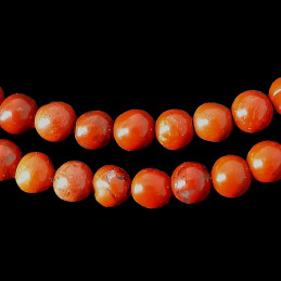 Fil de 95 perles rondes 4mm 4 mm en Jaspe rouge