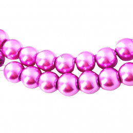 Lot de 130 perles Nacrées 6mm 6 mm - Violet lilas