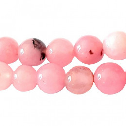 Fil de 60 perles rondes 6mm 6 mm en jaspe fleur de cerisiers