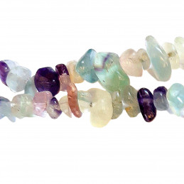 Fil de chips perles en fluorite violet bleu - fil de 90cm