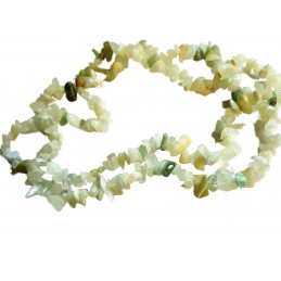 Fil de chips perles en Jade vert translucide - fil de 90cm