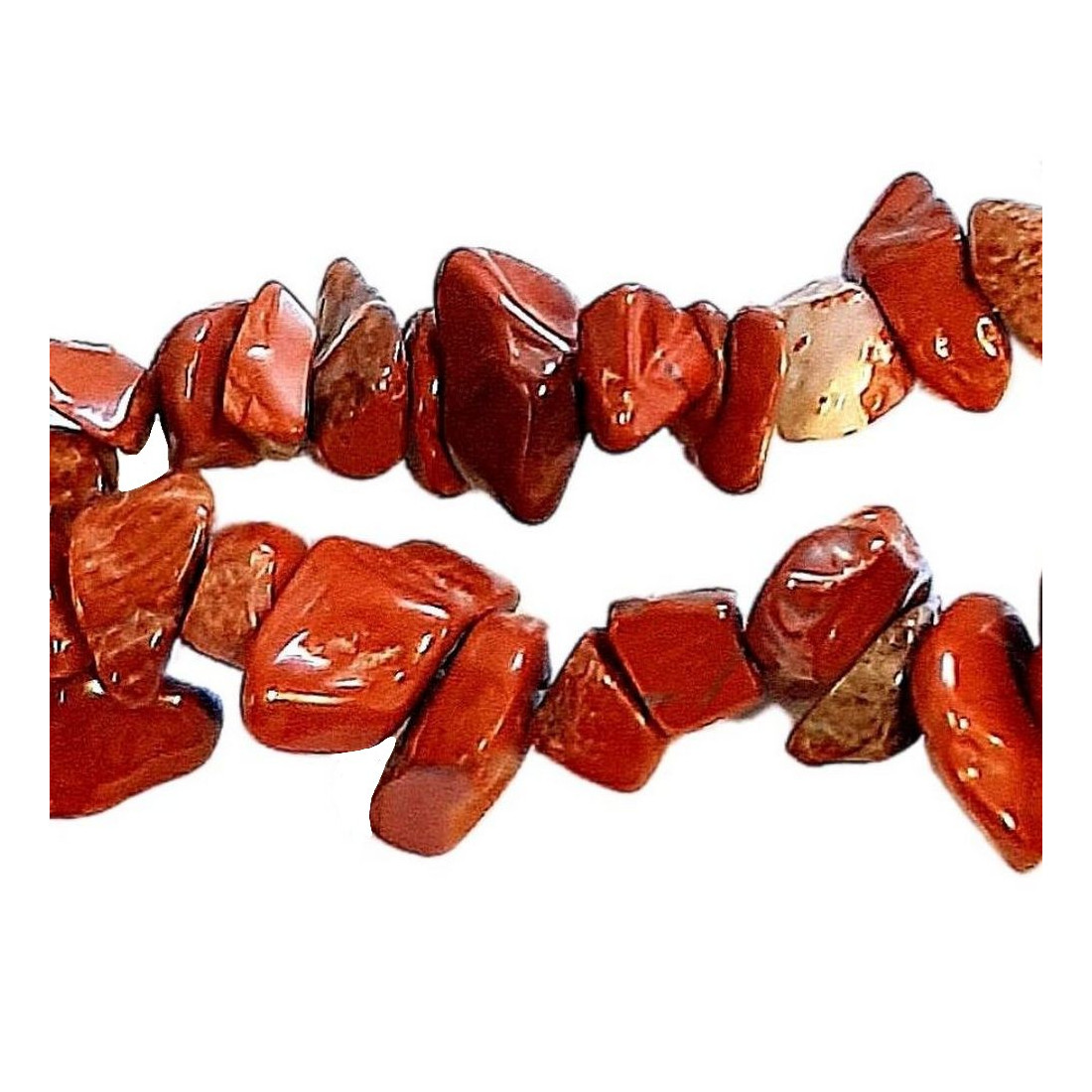 Fil de chips perles en jaspe rouge - fil de 90cm NEUF