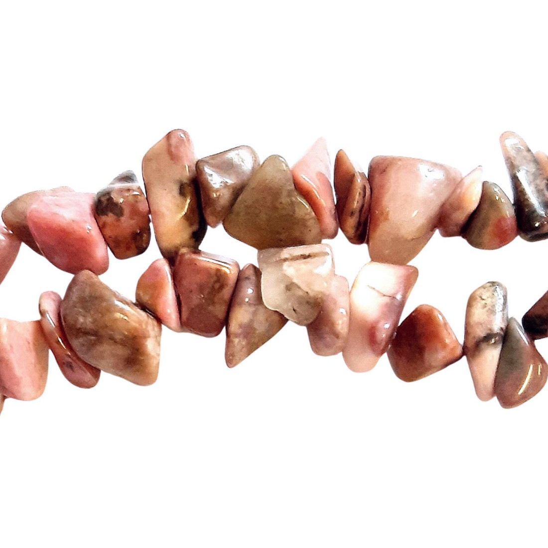 Fil de chips perles en Rhodonite rodonite rose - fil de 90cm