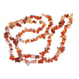 Fil de chips perles en Cormaline agate rouge - fil 90cm