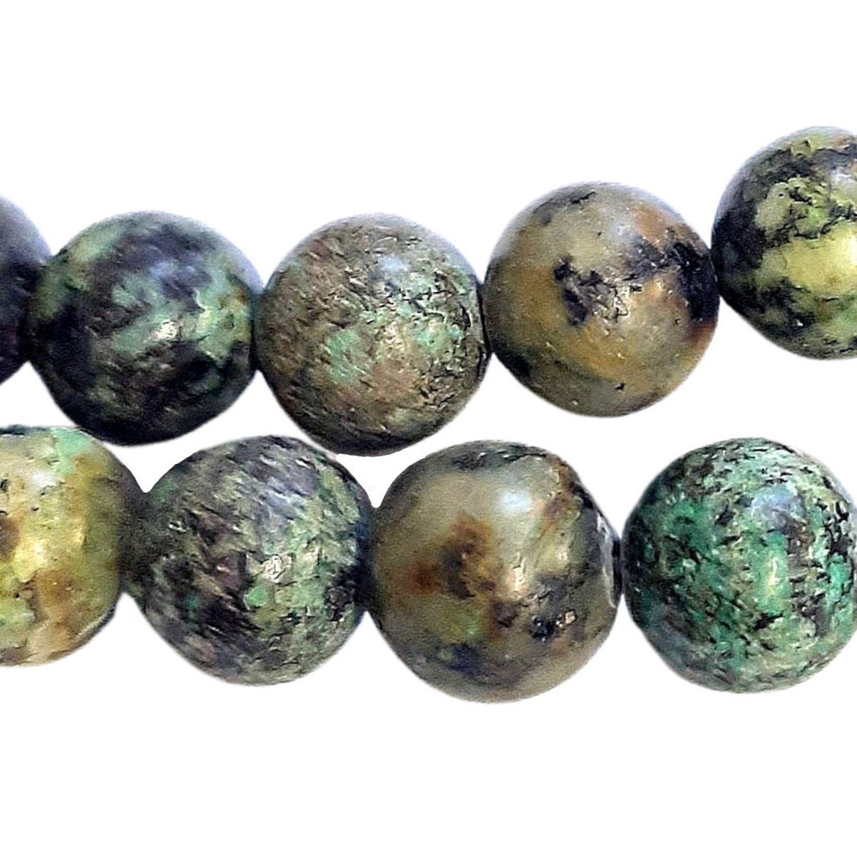 25 perles en  turquoise naturel africain 8 mm