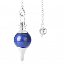 Pendule sphérique de radiesthésie rond en lapis lazuli