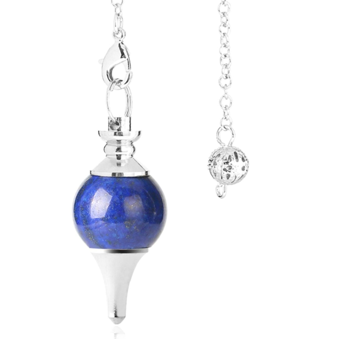 Pendule sphérique de radiesthésie rond en lapis lazuli