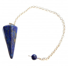 Pendule simple à facettes de radiesthésie en lapis lazuli lazulis 4cm neuf