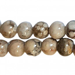 Fil de 60 perles rondes 6mm 6 mm en maifan stone pierre médicale
