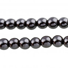 Fil de 32 perles rondes 12mm 12 mm en hématite