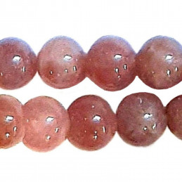 Fil de 58 perles rondes 6mm 6 mm en Aventurine violette
