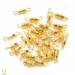 Lot de 6 Fermoirs dorés à vis pour collier chaine bracelet
