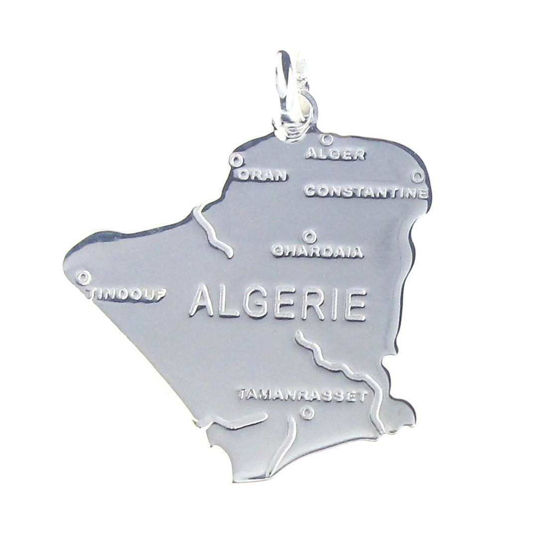 Pendentif Algérie en argent + chaîne