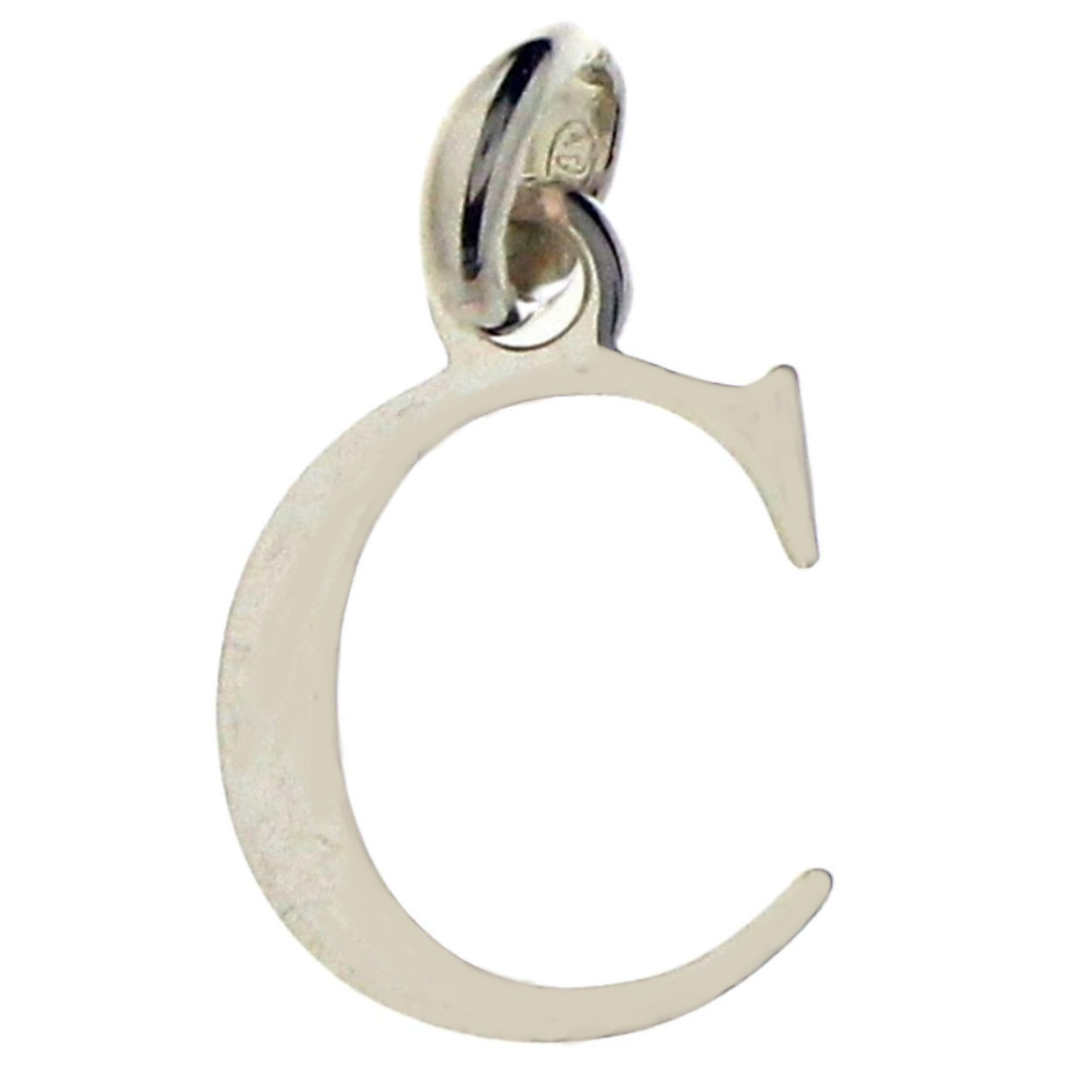 Pendentif Initiale simple lettre C en argent + chaine