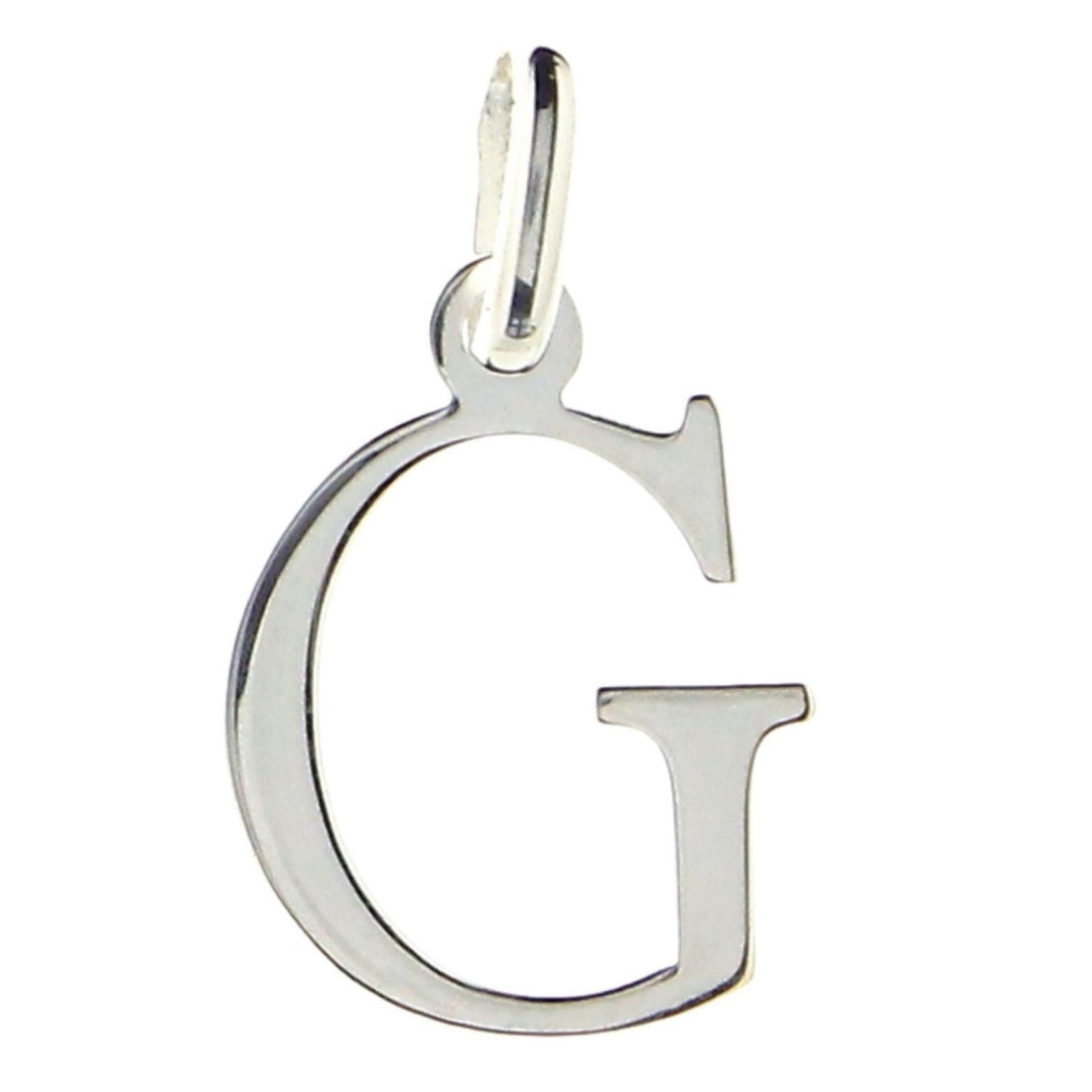 Pendentif Initiale simple lettre G en argent + chaine