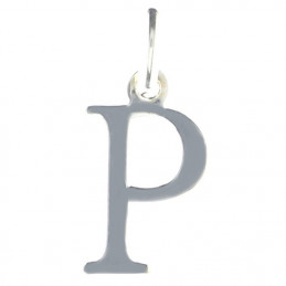 Pendentif Initiale simple lettre P en argent + chaine