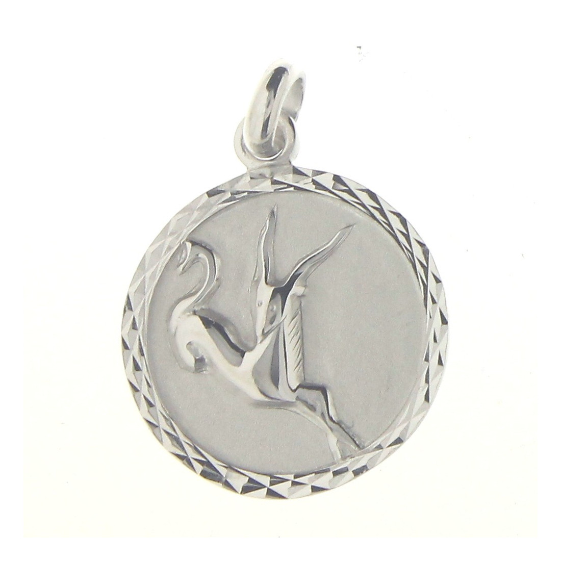 Pendentif Médaille Zodiaque CAPRICORNE ARGENT CHAINE