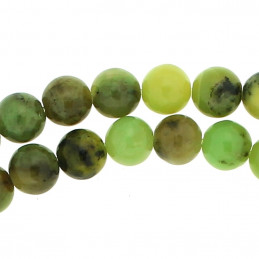 Fil de 62 perles rondes 6mm 6 mm en chrysoprase verte naturelle