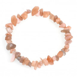Bracelet élastique de perles chips en pierre de soleil - 50mm