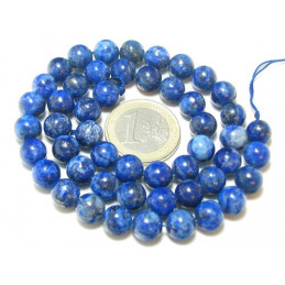 Fil de 48 perles rondes 8mm 8 mm en lapis lazuli lazulis A