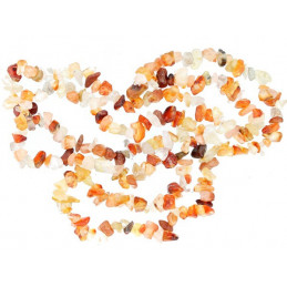 Fil de chips perles en Cormaline agate rouge - fil 90cm
