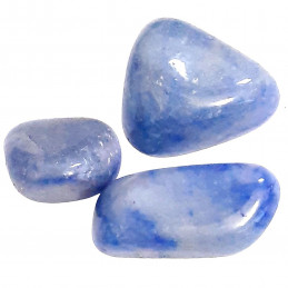 Lot de 200gr de Pierres roulées en Quartz Bleu ou quartz lazuli