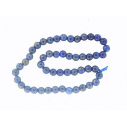 Fil de 48 perles rondes 4mm 4 mm en lapis lazuli lazulis