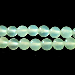 Fil de 64 perles rondes 6mm 6 mm en Jade naturel vert clair translucide