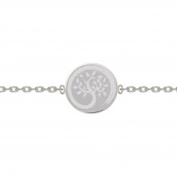 Bracelet femme enfant médaille arbre de vie en argent 925°/00 - 18cm
