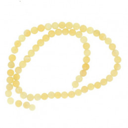 Fil de 64 perles rondes 6mm 6 mm en Jade Jaune naturel