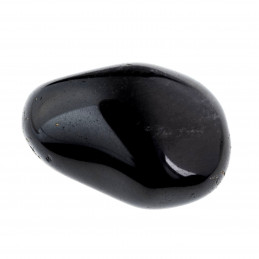 2 X pierres roulées en Larme d&#39 apache - obsidienne noire