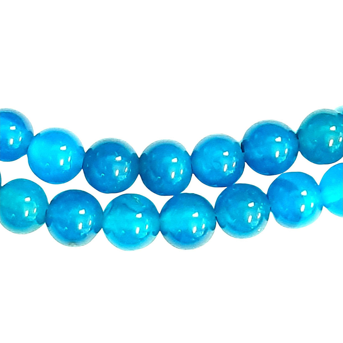BR726 Turquoise 6mm Rond Perles 15 " Complet Strand 62 Perles A Qualité 