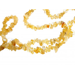 Fil de chips perles en Citrine claire non chauffé - collier 42cm