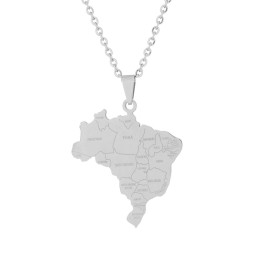 Pendentif carte du Brésil...