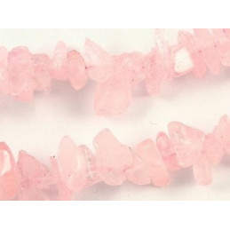 Fil de chips perles en Quartz Rose - fil de 90cm
