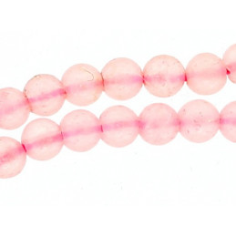 Fil de 95 perles rondes 4mm 4 mm en Quartz Rose