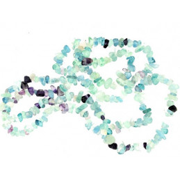 Fil de chips perles en fluorite violet bleu - fil de 90cm