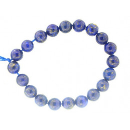 Fil de 20 perles rondes 10mm 10 mm en lapis lazuli lazulis