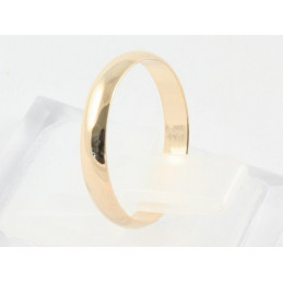 Bague alliance anneau simple en plaqué or 2 mm de large