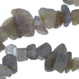 Fil de chips perles en Labradorite véritable - fil de 90cm