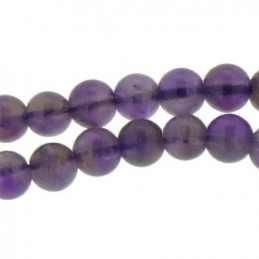 Fil de 95 perles rondes 4mm 4 mm en Améthyste