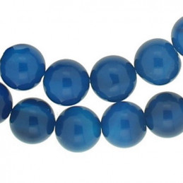 10 perles rondes de 6 mm en agate veines de dragon couleur bleue-vtp078