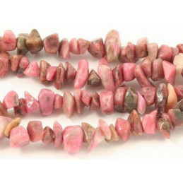 Fil de chips perles en Rhodonite rodonite rose - fil de 90cm